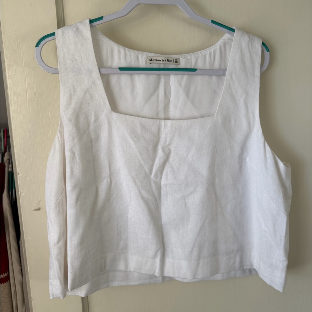 A&F Square Neck Linen Top